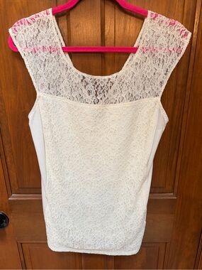 Express Cream Lace V-Neck Camisole